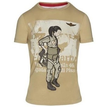 Oblačila Ženske Majice s kratkimi rokavi Aeronautica Militare TS1973DJ35957447 Bež