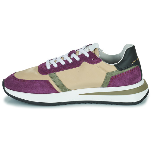 Philippe Model TROPEZ 2.1 LOW WOMAN Bež / Vijolična / Kaki