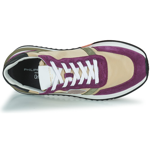 Philippe Model TROPEZ 2.1 LOW WOMAN Bež / Vijolična / Kaki