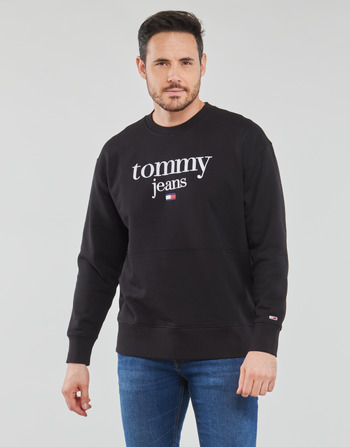 Oblačila Moški Puloverji Tommy Jeans TJM REG MODERN CORP LOGO CREW Črna