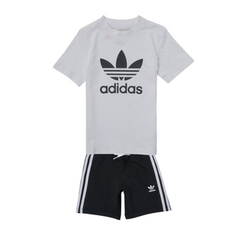 Oblačila Otroci Otroški kompleti adidas Originals SHORT TEE SET Črna / Bela