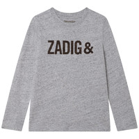 Oblačila Dečki Majice z dolgimi rokavi Zadig & Voltaire X25334-A35 Siva