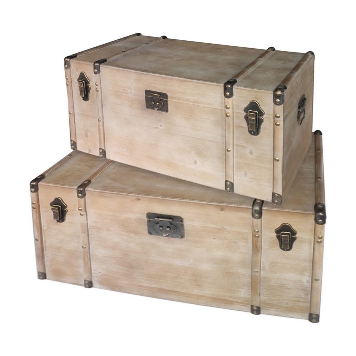 Dom Kovčki in škatle za shranjevanje Signes Grimalt Kovčki Skladiščenje 2 Enot Kostanjeva
