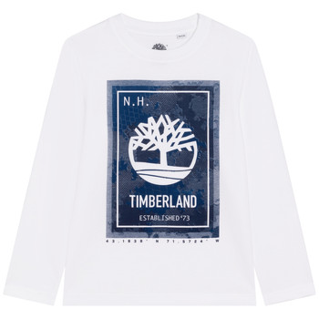 Oblačila Dečki Majice z dolgimi rokavi Timberland T25T39-10B Bela