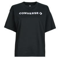 Oblačila Ženske Majice s kratkimi rokavi Converse WORDMARK RELAXED TEE Converse / Črna