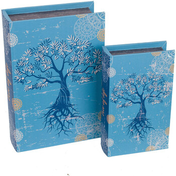 Dom Košare / škatle in košarice Signes Grimalt Knjiga Knjige Life 2 Enot Modra