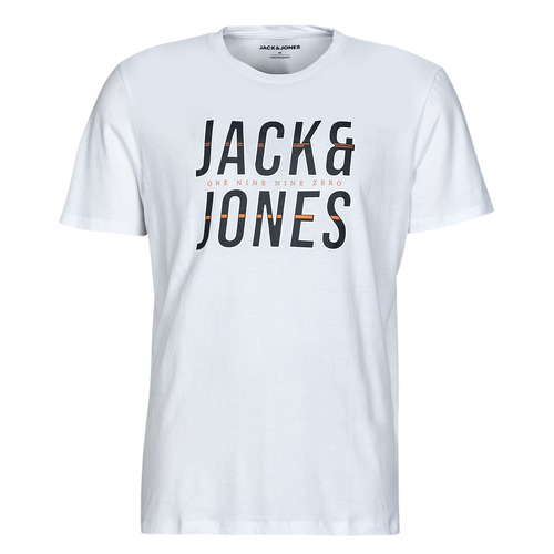 Oblačila Moški Majice s kratkimi rokavi Jack & Jones JJXILO TEE SS CREW NECK Bela