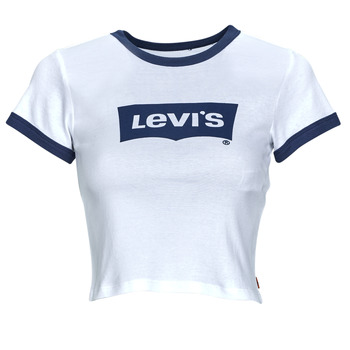 Oblačila Ženske Majice s kratkimi rokavi Levi's GRAPHIC RINGER MINI TEE Bela / Sea