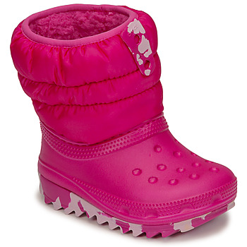 Čevlji  Deklice Škornji za sneg Crocs Classic Neo Puff Boot T Rožnata
