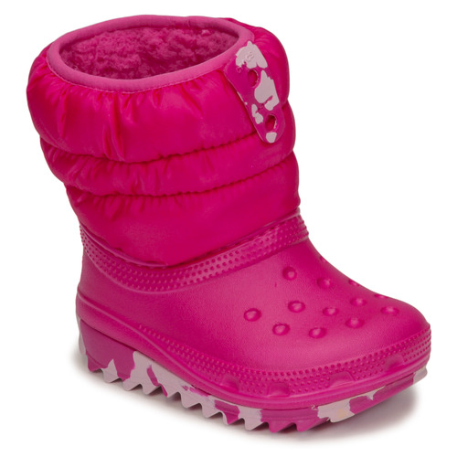 Čevlji  Deklice Škornji za sneg Crocs Classic Neo Puff Boot T Rožnata