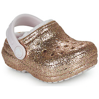Čevlji  Deklice Cokli Crocs Classic Lined Glitter Clog T Pozlačena