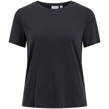 Vila Modala O Neck T-Shirt - Black Črna