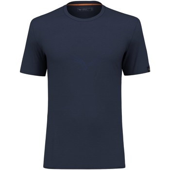 Oblačila Moški Majice & Polo majice Salewa Puez Eagle Sketch Merino Men's T-Shirt 28340-3960 Modra
