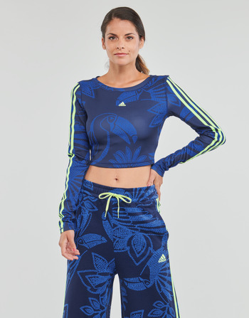 Oblačila Ženske Puloverji adidas Performance FARM CROP LS Modra