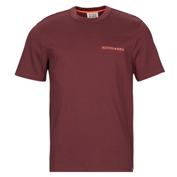 Oblačila Moški Majice s kratkimi rokavi Scotch & Soda T-Shirt Logo Unisexe En Jersey De Coton Biologique Bordo