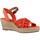 Čevlji  Ženske Sandali & Odprti čevlji Tommy Hilfiger WEBBING LOW WEDGE Oranžna