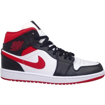 Čevlji  Moški Visoke superge Nike Air Jordan 1 Mid Rdeča, Črna, Bela