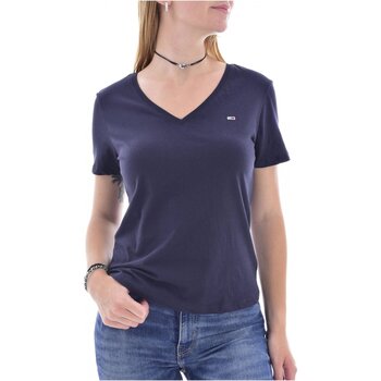 Oblačila Ženske Majice & Polo majice Tommy Jeans DW0DW14617 Modra