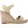 Čevlji  Ženske Sandali & Odprti čevlji Tommy Hilfiger SHINY TOUCHES HIGH WEDGE Bež