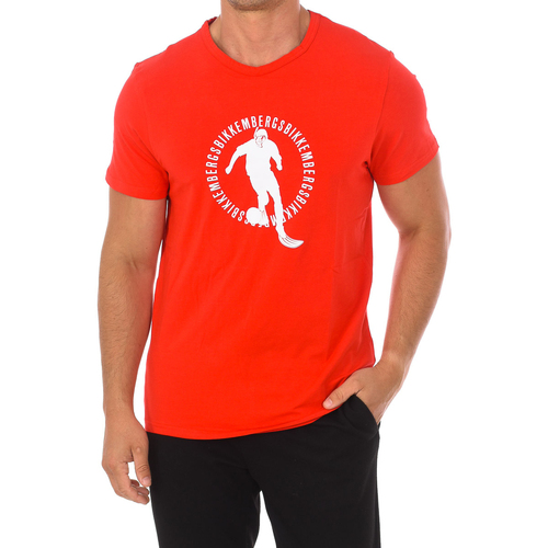 Oblačila Moški Majice s kratkimi rokavi Bikkembergs BKK1MTS02-RED Rdeča