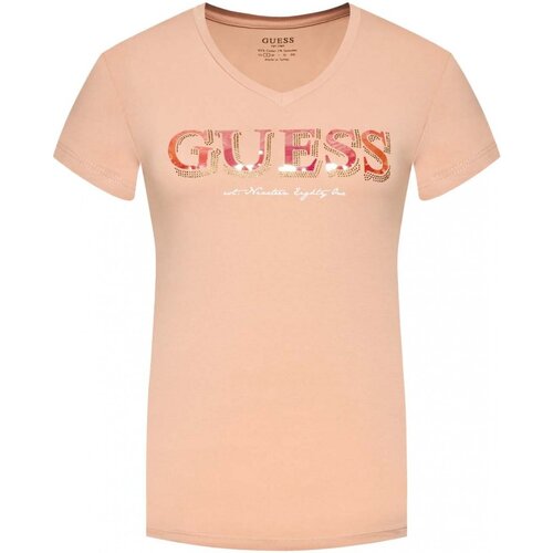Oblačila Ženske Majice & Polo majice Guess W2GI05 J1300 Rožnata