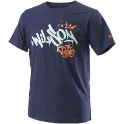 Oblačila Dečki Majice s kratkimi rokavi Wilson Paris Hope Tech Youth Tee Modra
