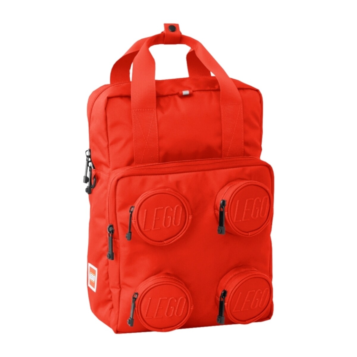 Torbice Dečki Nahrbtniki Lego Brick 2x2 Backpack Rdeča