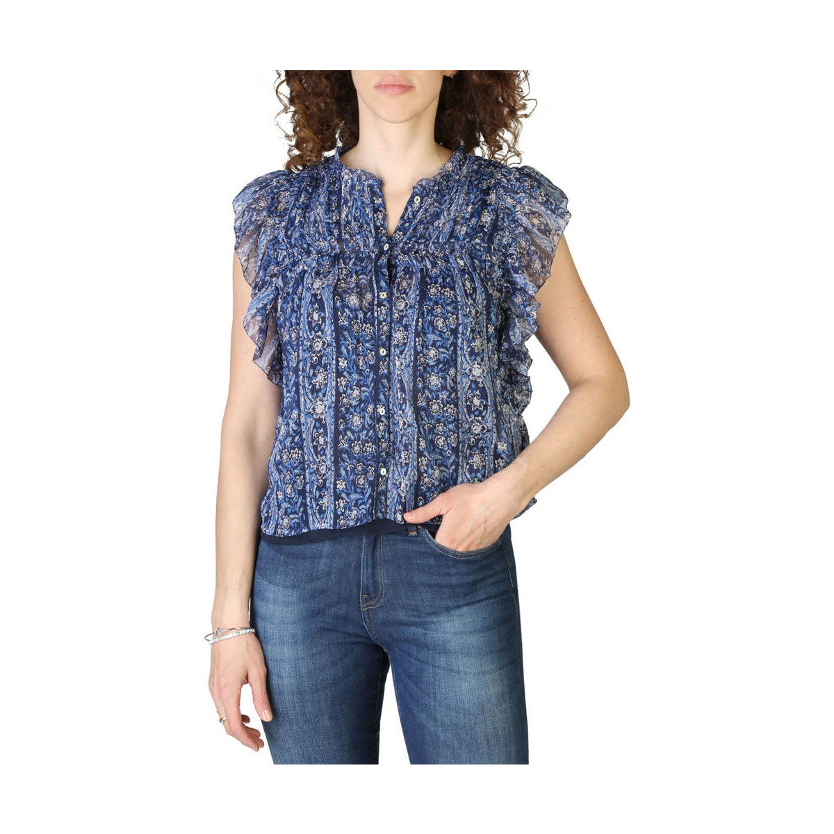 Oblačila Ženske Srajce & Bluze Pepe jeans - janel_pl304240 Modra