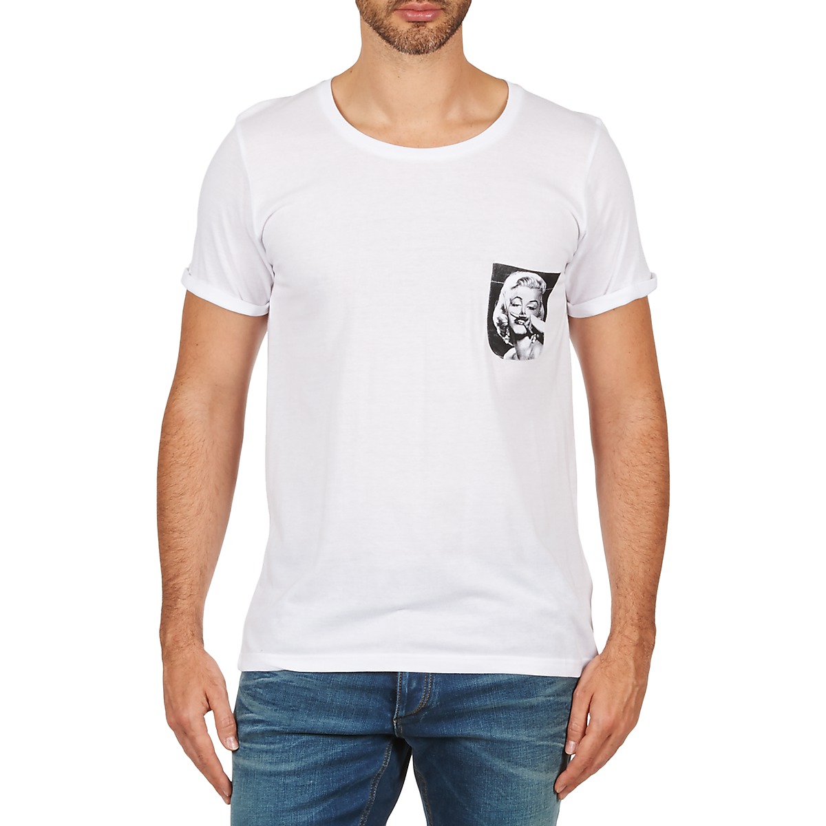 Oblačila Moški Majice s kratkimi rokavi Eleven Paris MARYLINPOCK MEN Bela