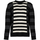 Oblačila Moški Puloverji Les Hommes LLK113-654U | Wool Stripes Round Neck Jumper Črna