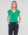 Oblačila Ženske Majice s kratkimi rokavi Pieces PCBILLO TEE LUREX STRIPES Zelena