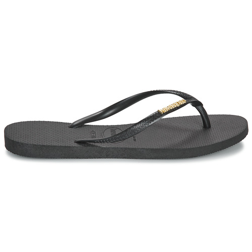 Havaianas SLIM LOGO METALLIC Črna