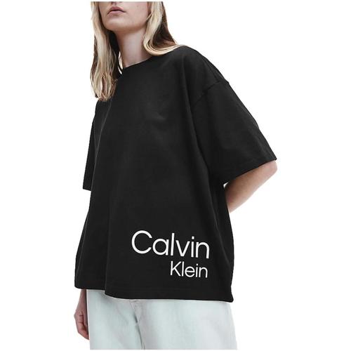 Oblačila Ženske Majice s kratkimi rokavi Calvin Klein Jeans  Črna
