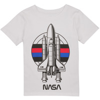 Oblačila Dečki Majice s kratkimi rokavi Name it NKMNOBERT NASA SS TOP Bela