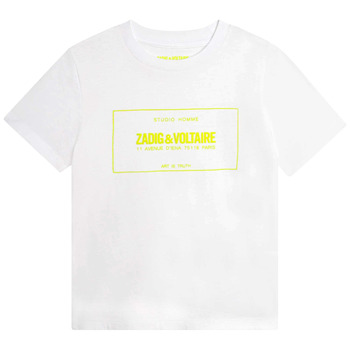 Oblačila Dečki Majice s kratkimi rokavi Zadig & Voltaire X25355-N05-J Bela