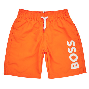 Oblačila Dečki Kratke hlače & Bermuda BOSS J24846-401-C Oranžna
