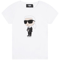 Oblačila Deklice Majice s kratkimi rokavi Karl Lagerfeld Z15418-10P-J Bela