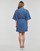 Oblačila Ženske Kratke obleke Calvin Klein Jeans UTILITY BELTED SHIRT DRESS Modra