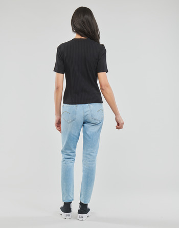 Calvin Klein Jeans RIB SHORT SLEEVE TEE Črna