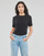 Oblačila Ženske Majice s kratkimi rokavi Calvin Klein Jeans RIB SHORT SLEEVE TEE Črna
