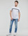 Oblačila Moški Majice s kratkimi rokavi Calvin Klein Jeans LOGO TAPE TEE Bela