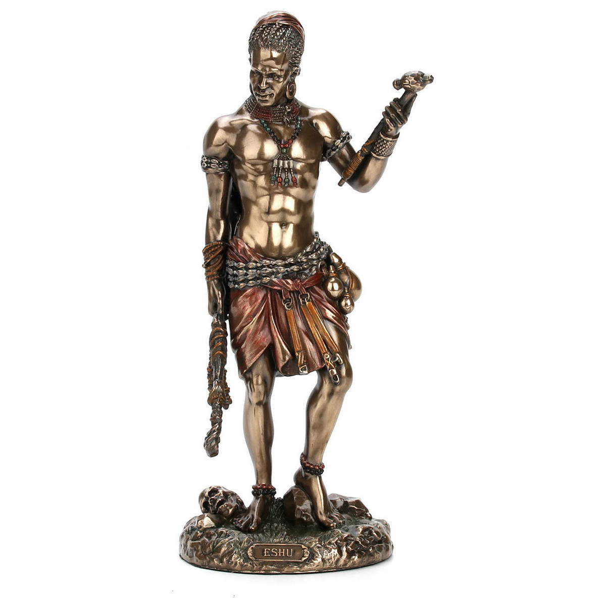Dom Kipci in figurice Signes Grimalt Bog Eshu Yoruba Figura Pozlačena