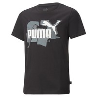 Oblačila Dečki Majice s kratkimi rokavi Puma ESS STREET ART LOGO Črna