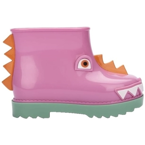 Čevlji  Otroci Škornji Melissa MINI  Rain Boot+Fábula B - Green/Pink Rožnata