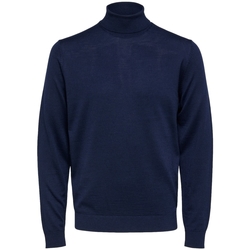 Oblačila Moški Puloverji Selected Town Merino - Navy Blazer Modra