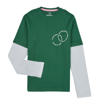 Oblačila Dečki Majice z dolgimi rokavi Jack & Jones JOROLI SKATER LAYER TEE LS CREW NECK Zelena