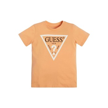Oblačila Dečki Majice s kratkimi rokavi Guess SS TSHIRT CORE Oranžna