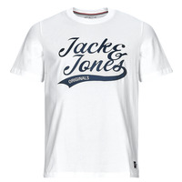 Oblačila Moški Majice s kratkimi rokavi Jack & Jones JORTREVOR UPSCALE SS TEE CREW NECK Bela