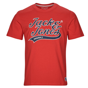 Oblačila Moški Majice s kratkimi rokavi Jack & Jones JORTREVOR UPSCALE SS TEE CREW NECK Rdeča