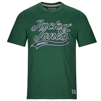 Oblačila Moški Majice s kratkimi rokavi Jack & Jones JORTREVOR UPSCALE SS TEE CREW NECK Zelena